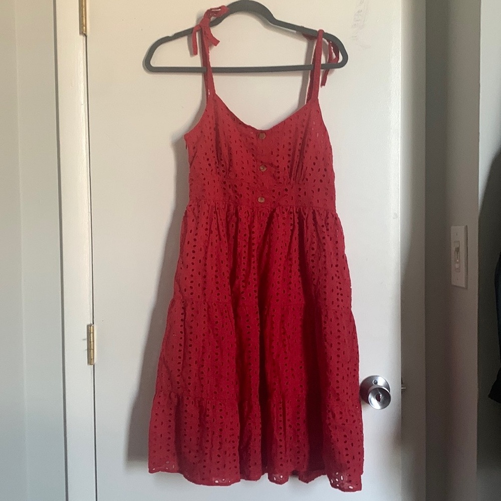 Eyelet Sun Dress shein